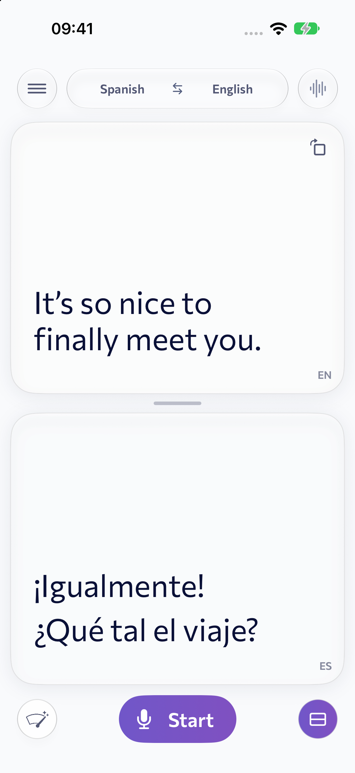 Oye Convo — Deux langues. Un écran partagé.